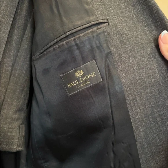Elegant Black Striped Men's Blazer